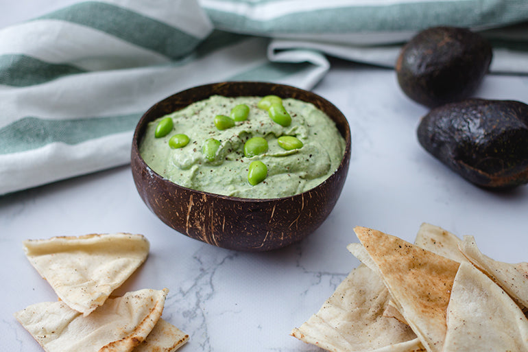 Feed Your Body Friday: Edamame & Avocado Dip with Pita Chips