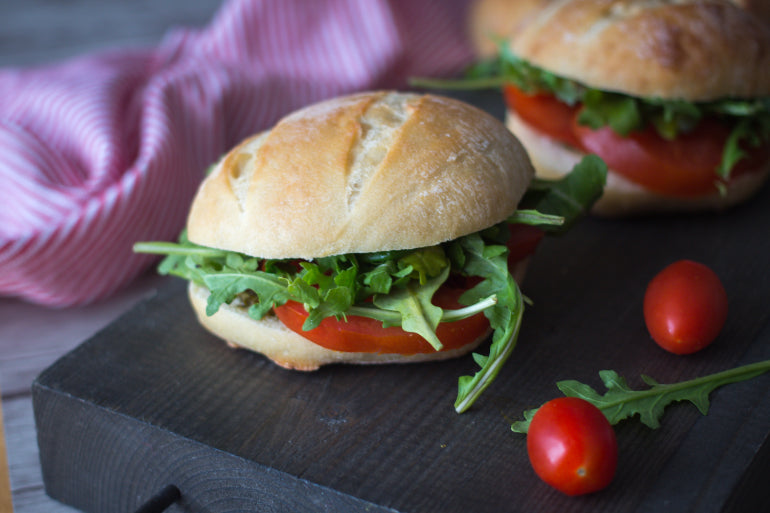 Feed Your Body Friday: Pesto, Arugula, & Tomato Sandwich