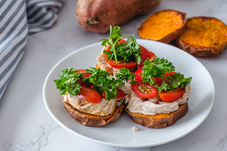Feed Your Body Friday: Sweet Potato & Chicken Paleo Sandwich